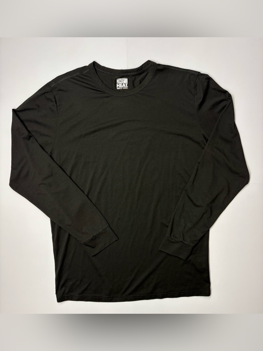 32 Degrees Men's Long Sleeve Crew Neck Shirt - Black